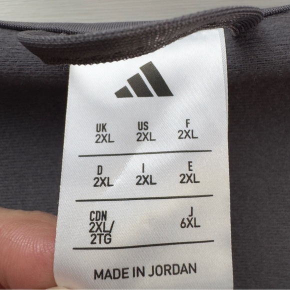 Full Zip Performance Jacket Adidas Men’s 2XL Gray - Picture 7 of 10